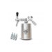 Dispensador Straight Tube (Tubo Recto) 2.0 + Growler Mini Keg 2 Litros Plateado + 4 Cápsulas CO2 