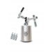 Dispensador Quick Connector + Growler Mini Keg 2 Litros Plateado + 4 Cápsulas CO2 