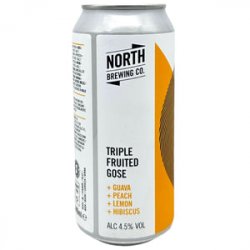 North Brewing Co North Triple Fruited Gose Guava Peach Lemon Hibiscus BBE 26-12-2023 - Beer Shop HQ