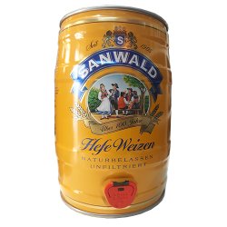 Bia Sanwald Hefe Weizen 4.9%  Bom 5l  Thùng 4 Bom - PHouse – Đồ Uống Cao Cấp