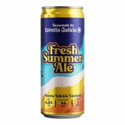 Cerveza rubia Estrella Galicia fresh summer ale lata 33 cl. - Carrefour España