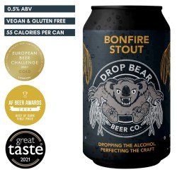 Drop bear, BONFIRE STOUT 0.5% - The Alcohol Free Co