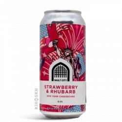 Vault City Brewing Strawberry & Rhubarb New York Cheesecake Pastry Sour - Kihoskh