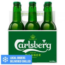 Carlsberg Danish Pilsner 6 x 330ml Bottles - Carry Out Off Licence