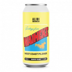 Alibi Brewing Waiheke West Coast Pilsner 440ml - The Beer Cellar