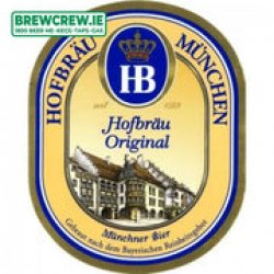 Hofbrau - Original Helles - Lager - 5.1% ABV, 30l Keg (53 Pints) - The Brew Crew