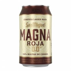 Cerveza San Miguel Magna Roja tostada 0,0 alcohol pack 12 latas 33 cl. - Carrefour España