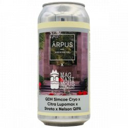 Ārpus Brewing Co. X  Magnanimous Brewing  QDH Simcoe Cryo X Citra Lupomax X Strata X Nelson QIPA - Rebel Beer Cans