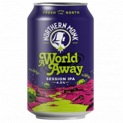 Northern Monk- A World Away Session IPA 4.5% ABV 330ml Can - Martins Off Licence