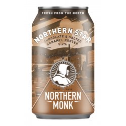 Northern Monk- Northern Star Chocolate Caramel Biscuit Porter 5.2% ABV 330ml Can - Martins Off Licence