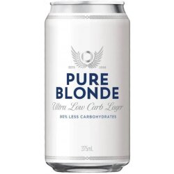 Pure Blonde Ultra Low Carb Lager Can 375ml - BoozeBud