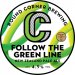Round Corner Follow The Green Line Pale Ale Keg Round Corner Follow The Green Line Pale Ale Keg