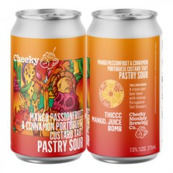 Cheeky Monkey Brewing Co. Mango Passionfruit & Cinnamon Portuguese Custard Tart Pastry Sour - Beer Force