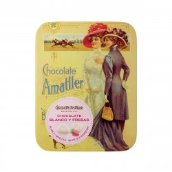 Amatller Chocolate Blanco y Fresas - Dcervezas