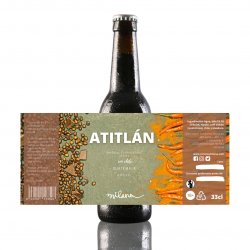 MILANA ATITLÁN. IMP. STOUT 9%, BOT. 33CL (UNIDAD SUELTA)  - Milana