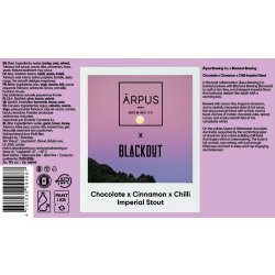 Ārpus Brewing Co. Ārpus X Blackout Chocolate X Cinnamon X Chilli Imperial Stout