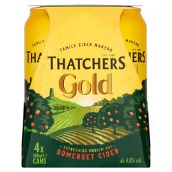 Thatchers Gold Cider 24x500ml Can - Kay Gee’s Off Licence