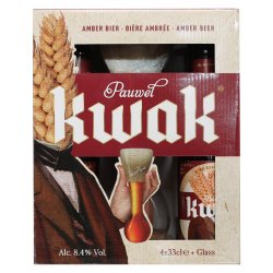 Pauwel Kwak Gift Pack (4 x 33cl + Glass) - Rabbit Hop