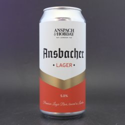 Anspach & Hobday - Ansbacher Lager - 5% (440ml) - Ghost Whale