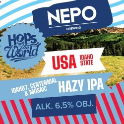 Nepomucen Hops Around the World: USA Idaho State 500ml - Funky Fluid