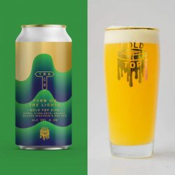 Track Brewing Turn On The Lights  Gold Top DIPA  8.5% + Gold Top Glass - Track Brewing Co.