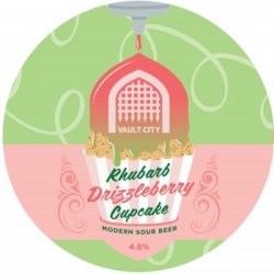 Vault City Brewing Rhubarb Drizzleberry Cupcake