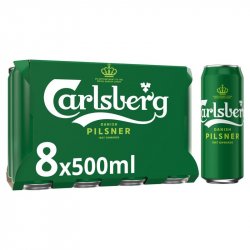 Carlsberg 8 Pack  500ml Cans - Molloys