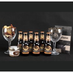 Rinkinys GRIMBERGEN (6*0,25 l but., 2*0,5 l taurės, užkandžiai) - Gero Alaus Parduotuvė