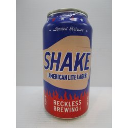 Reckless - Shake American Lite Lager 4.2% 375ml - Grape & Grain