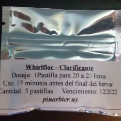 Clarificante Whirlfloc paquete 5 pastillas - Pinar Bier