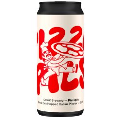 CrAk Pizza Pils - Margherita Extra Dry-Hopped Italian Pilsner 400ml (5%) - Indiebeer