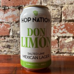 Hop Nation Don Limon Salted Lime Mexican Lager - Otter’s Promise