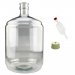 Plastic Carboy Wine Fermenter with Bored Bung & Airlock - 5 Gallons 