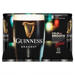 Guinness Draught 8 Pack 500ml Cans - Molloys