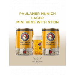 Paulaner Munich Beer Mini Keg - 2 PACK with Paulaner Stein - Beer Merchants