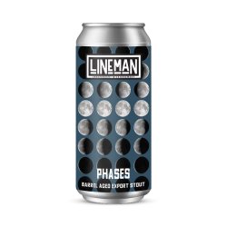 Lineman- Phases Barrel Aged Export Stout 7.8% ABV 440ml Can - Martins Off Licence