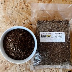 Brown Malt - Crushed - 500g - Warminster Maltings - Brewbitz Homebrew Shop