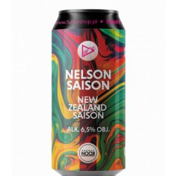 EUROBOX Belgium - Funky Fluid Nelson Saison CANS 50cl BBF 20-05-22 - Beergium