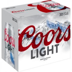 Coors Light Lager 30 pack12 oz cans - Beverages2u