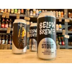Below Brew Co  Check This Stout  Alcohol-Free Chocolate & Honeycomb Stout - Wee Beer Shop