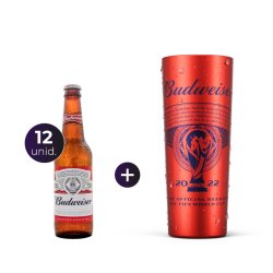 12 Budweiser 355ml + Vaso Budweiser Qatar - La Oriental