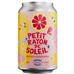 Garage Project Petit Rayon De Soleil Grapefruit & Rhubarb Witbier 330ml - The Beer Cellar