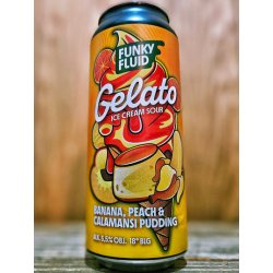 Funky Fluid Gelato: Banana Peach & Calamansi Pudding