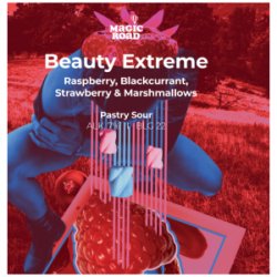 MAGIC ROAD BEAUTY EXTREME Raspberry blackcurrant strawberry marshmallows PASTRY SOUR - Sklep Impuls