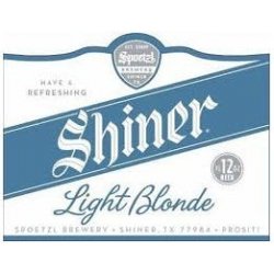 Shiner Light Blonde 6 pack 12 oz. Bottle - Outback Liquors