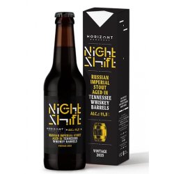 Night Shift Vintage 2023    Russian Imperial Stout Tennessee whiskey hordóban érlelve - Horizont Brewing