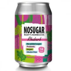 NOSUGAR Rhubarb, Rudy’s Kombucha - Nisha Craft