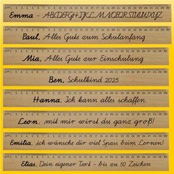 Lineal Holz - 30 cm  - incl. Personalisierter Lasergravur - Bierpost