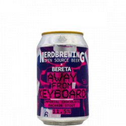 Nerdbrewing X Bereta  Away From Keyboard Imperial Chocolate Macaron Stout - Rebel Beer Cans