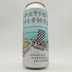 Lowercase  Bottleworks Ridgewood Patio Pilsner Can - Bottleworks